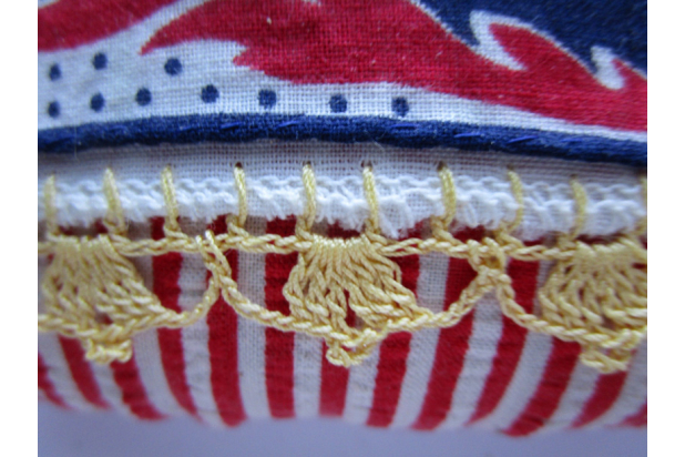 closeup of crochet edging
