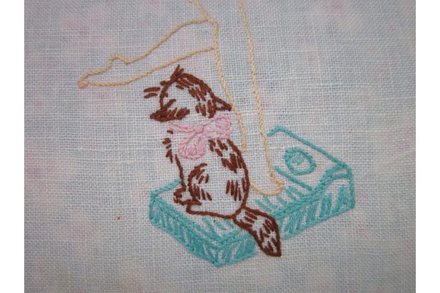 closeup embroidery