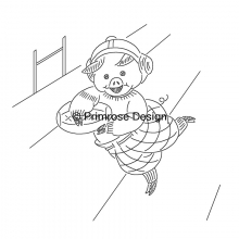 Pig playing football