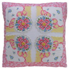 Vintage Handkerchief Pillow Vintage Handkerchief Pillow